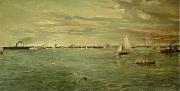 The Harbor at Galveston, was painted for the Texas exhibit at the, Verner Moore White